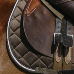 New Riding World - Tapis de selle Velours Marron