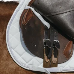 Riding World - Tapis de selle Velours Blanc