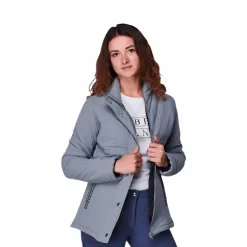 New Sabbia Bianca - Manteau manches longues col montant femme Hera Gris