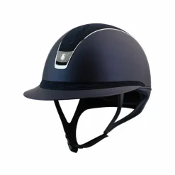 Samshield - Casque d'équitation Miss Shield 2.0 Shadowmatt  bleu Flower Embroidery Marine Hot