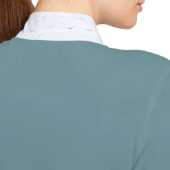 Samshield - Chemise manches courtes femme Julia Intarsia stormy sea Bleu