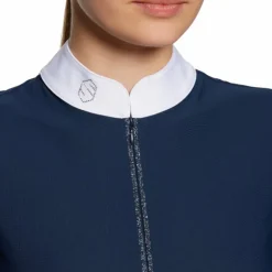 Samshield - Polo de concours manches courtes femme Aloise Air cosmic blue Bleu Clearance