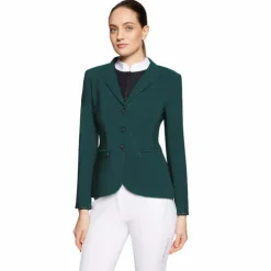 Hot Samshield - Veste de concours femme Victorine Crystal Fabric regular hunter green Vert