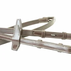 New Antarès Sellier Signature by Antarès - Rênes caoutchouc cuir 5/8 16mm havane Marron