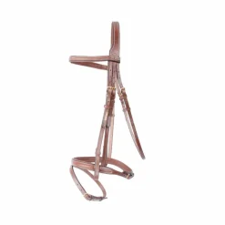 TdeT - Bridon et rênes Kessel têtière triple muserolle combinée Tabac Best