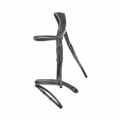 Sale TdeT - Bridon et rênes têtière anatomique Velazquez noir/blanc