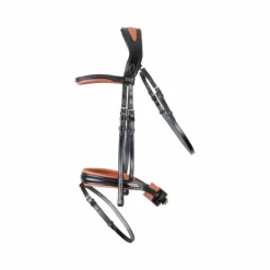 Discount TdeT - Bridon et rênes têtière anatomique Matisse noir/tabac