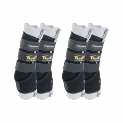 TdeT - Guêtres d'écurie / gris x4 Noir Clearance