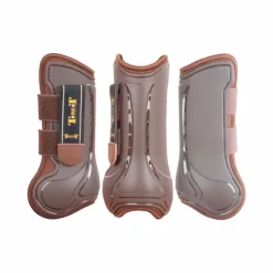 TdeT - Guêtres ouvertes Design marron x2 Discount