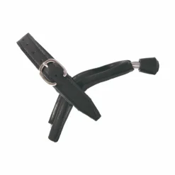 TdeT - Éperons en cuir avec embout caoutchouc femme Noir