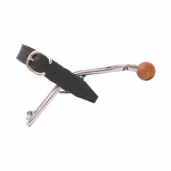 TdeT - Éperons en inox avec embout en sphère bois homme Gris New