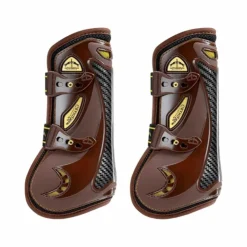 Clearance Veredus - Guêtres ouvertes Grand Slam Carbon Gel Marron / Or x2