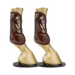 Clearance Veredus - Guêtres ouvertes Grand Slam Carbon Gel Marron / Or x2