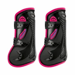 Veredus - Guêtres ouvertes Carbon Gel Vento Color Edition Noir/ Fuchsia x2