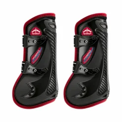 Veredus - Guêtres ouvertes Carbon Gel Vento Color Edition Noir/ Bordeaux x2 Best