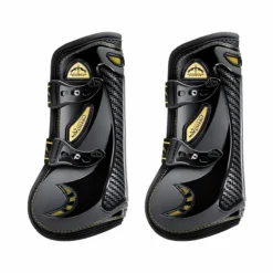 Hot Veredus - Guêtres ouvertes Grand Slam Carbon Gel Noir / Or x2