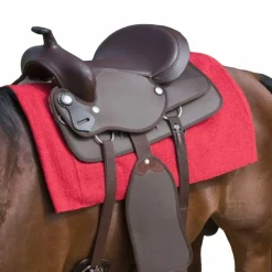 Clearance Westride - Tapis navajo coton/acrylique uni rouge